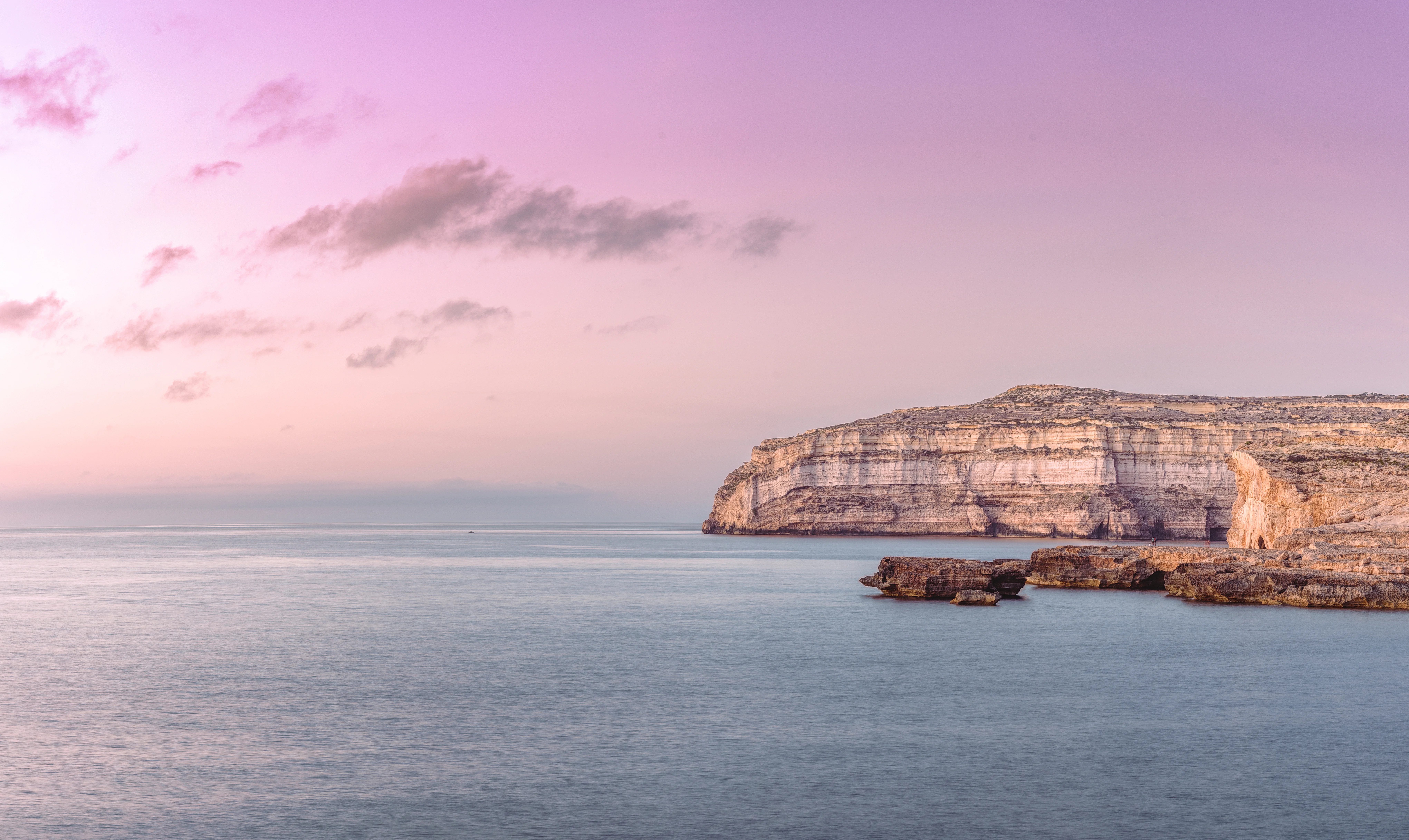 Malta coastline at golden hour